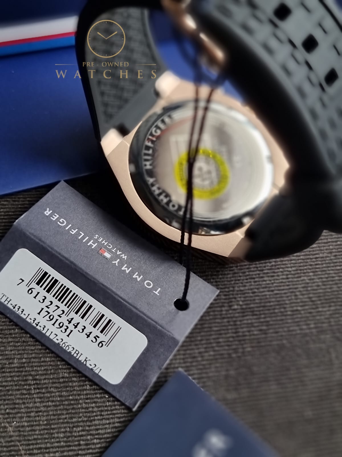 Tommy Hilfiger Men’s Quartz Black Silicone Strap Grey Dial 44mm Watch 1791931