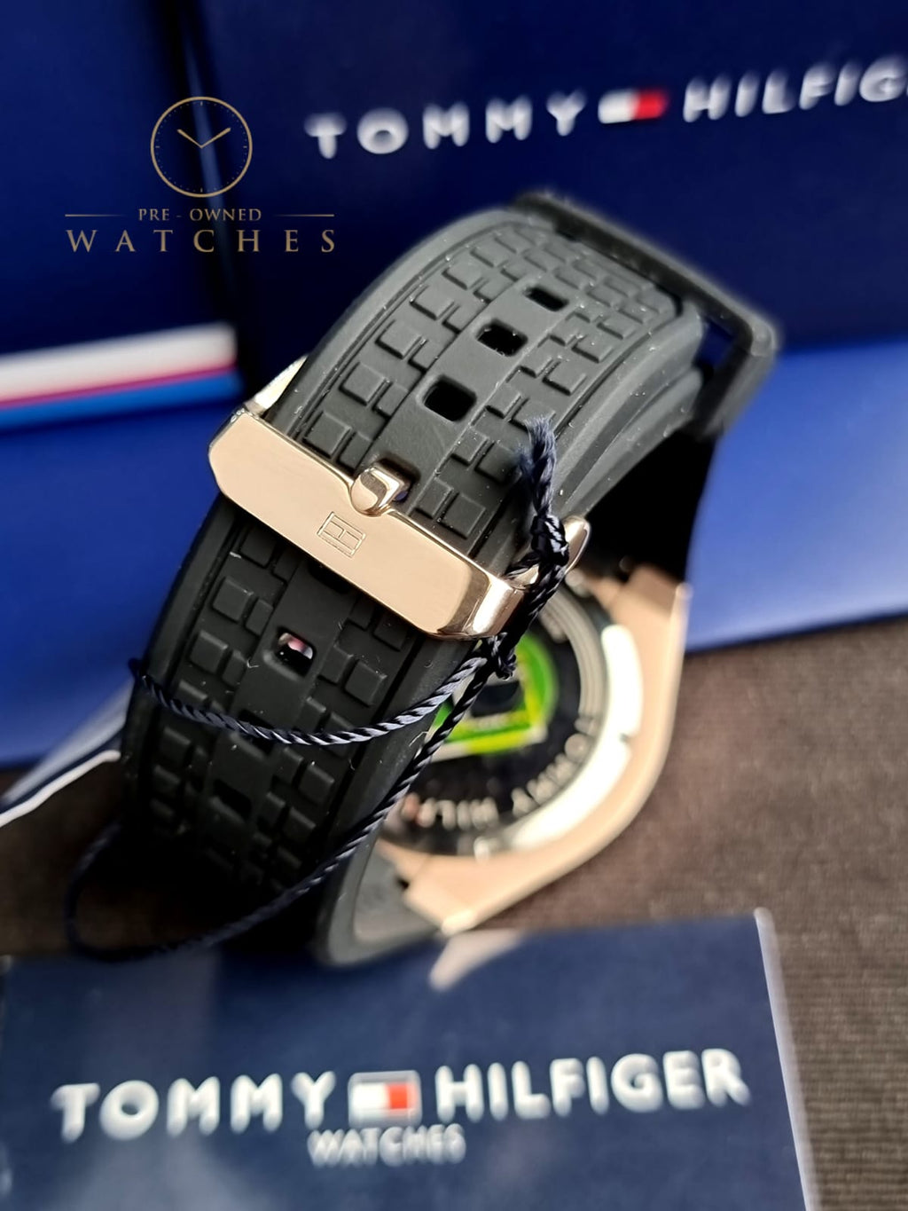 Tommy Hilfiger Men’s Quartz Black Silicone Strap Grey Dial 44mm Watch 1791931