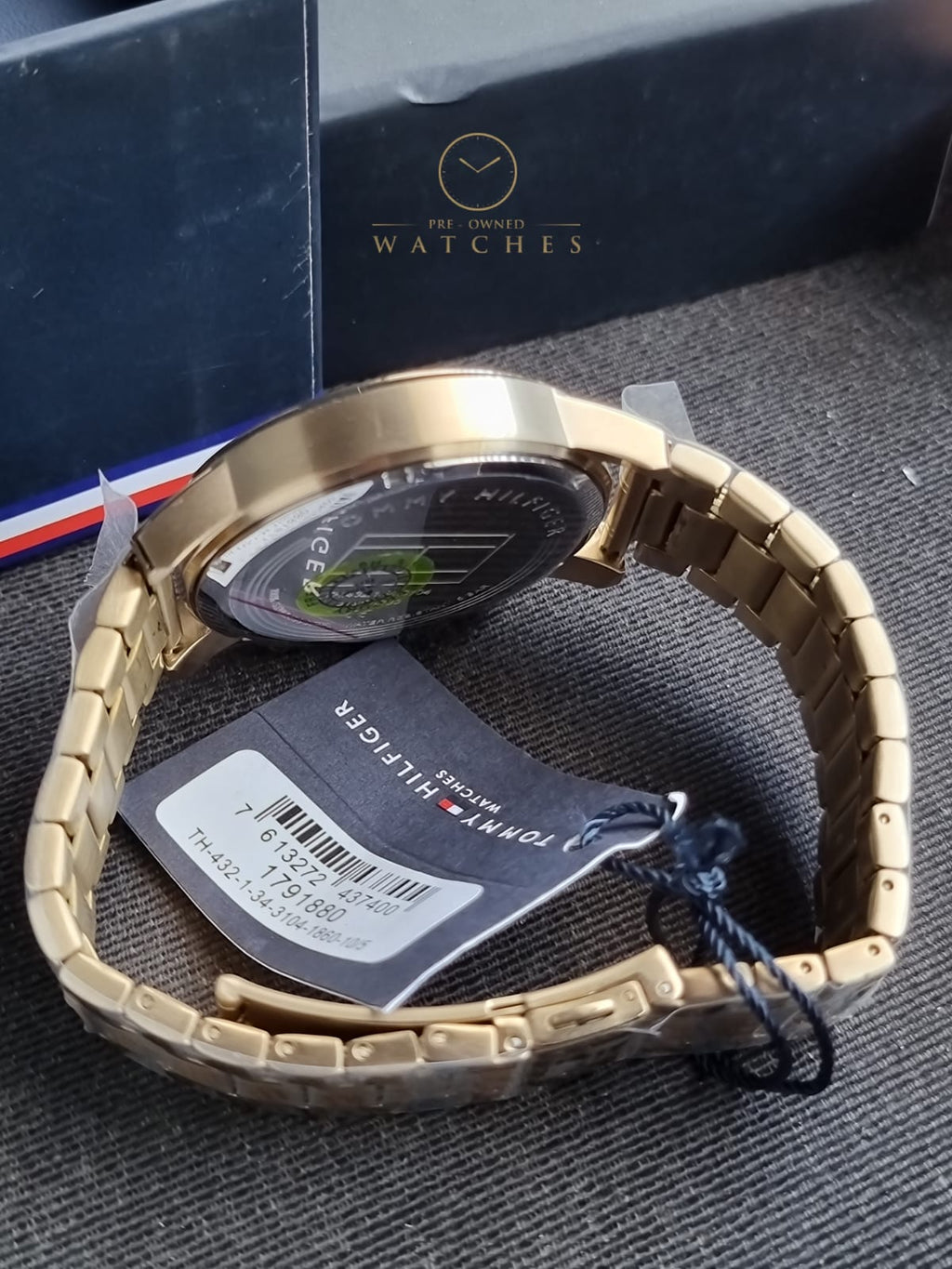 Tommy Hilfiger Men’s Quartz Gold Stainless Steel Blue Dial 44mm Watch 1791880