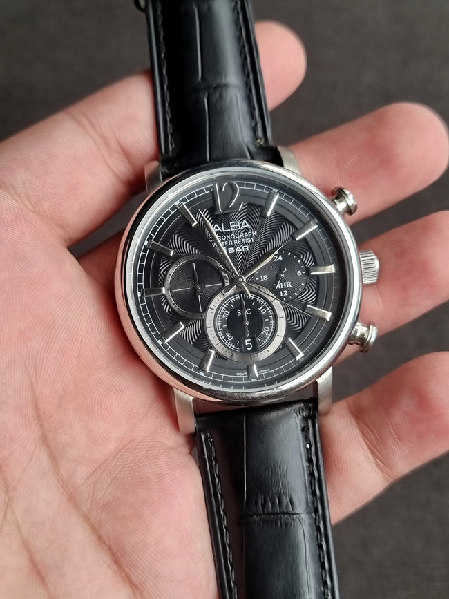 Alba Sub Brand Of Seiko Chronograph Gents Watch 44mm Quartz Watch Hover Image