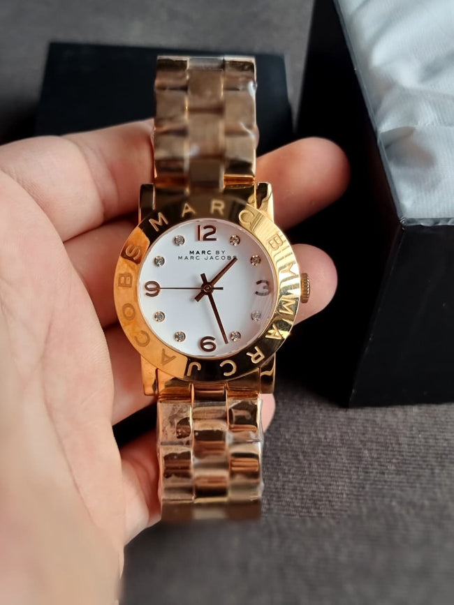 Marc Jacobs MBM3077 Ladies AMY Rose Gold Watch Hover Image