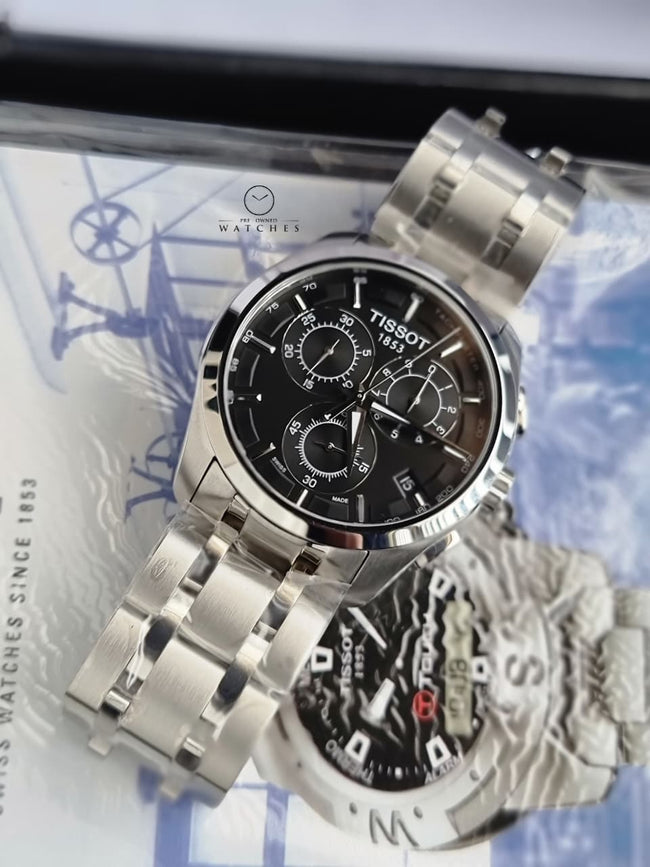 TISSOT Men’s Quartz Swiss Made Stainless Steel Silver Dial 41mm Watch T035.617.11.051.00 Hover Image