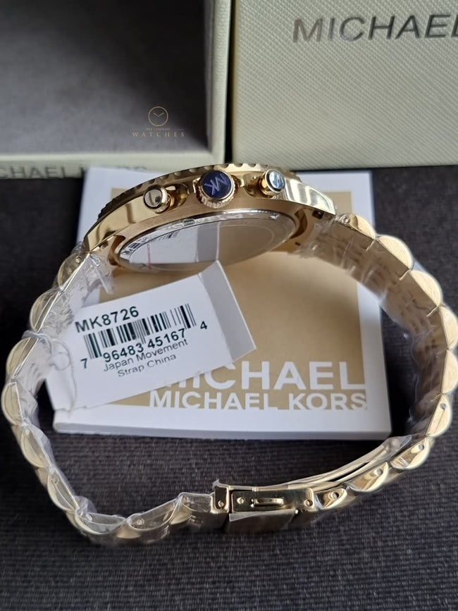 Michael Kors Men’s Chronograph Stainless Steel Black Dial 44mm Watch MK8726 Main Image