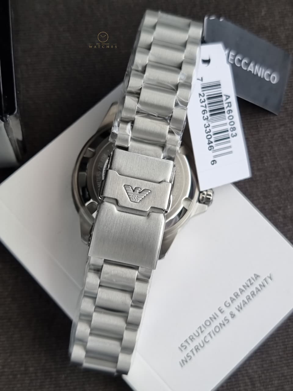 Emporio Armani Sea Explorer Automatic Stainless Steel Bracelet Diver’s Watch – 42.5 mm (AR60083)