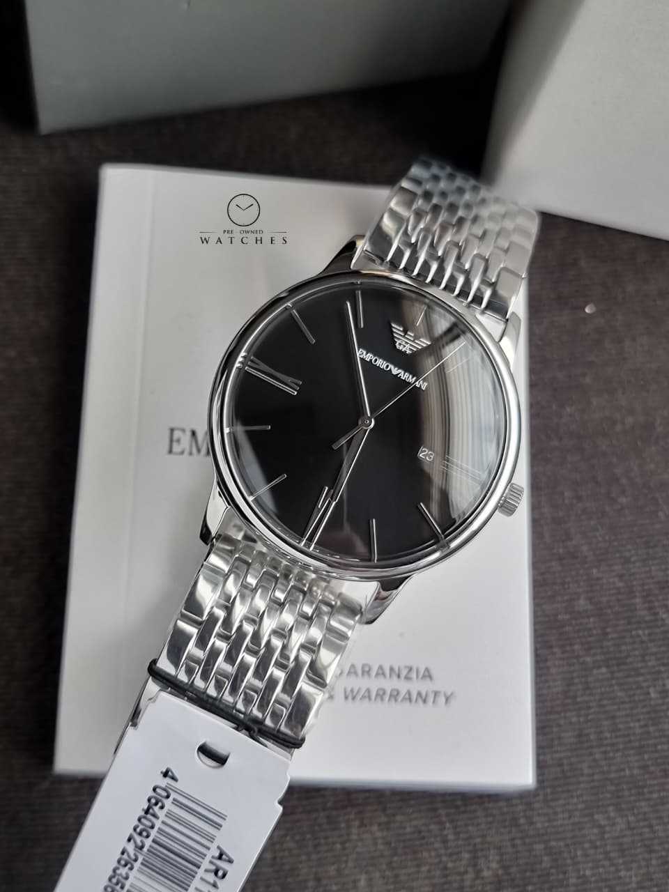 Emporio Armani AR11600 Minimalist Gents Watch – Sleek Black Dial & Steel Strap