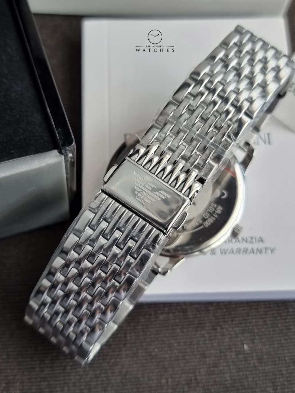 Emporio Armani AR11600 Minimalist Gents Watch – Sleek Black Dial & Steel Strap