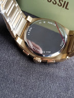 Fossil Everett Chronograph Quartz Gold Dial Men's Watch FS6119