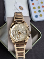 Fossil Everett Chronograph Quartz Gold Dial Men's Watch FS6119