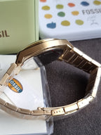 Fossil Everett Chronograph Quartz Gold Dial Men's Watch FS6119