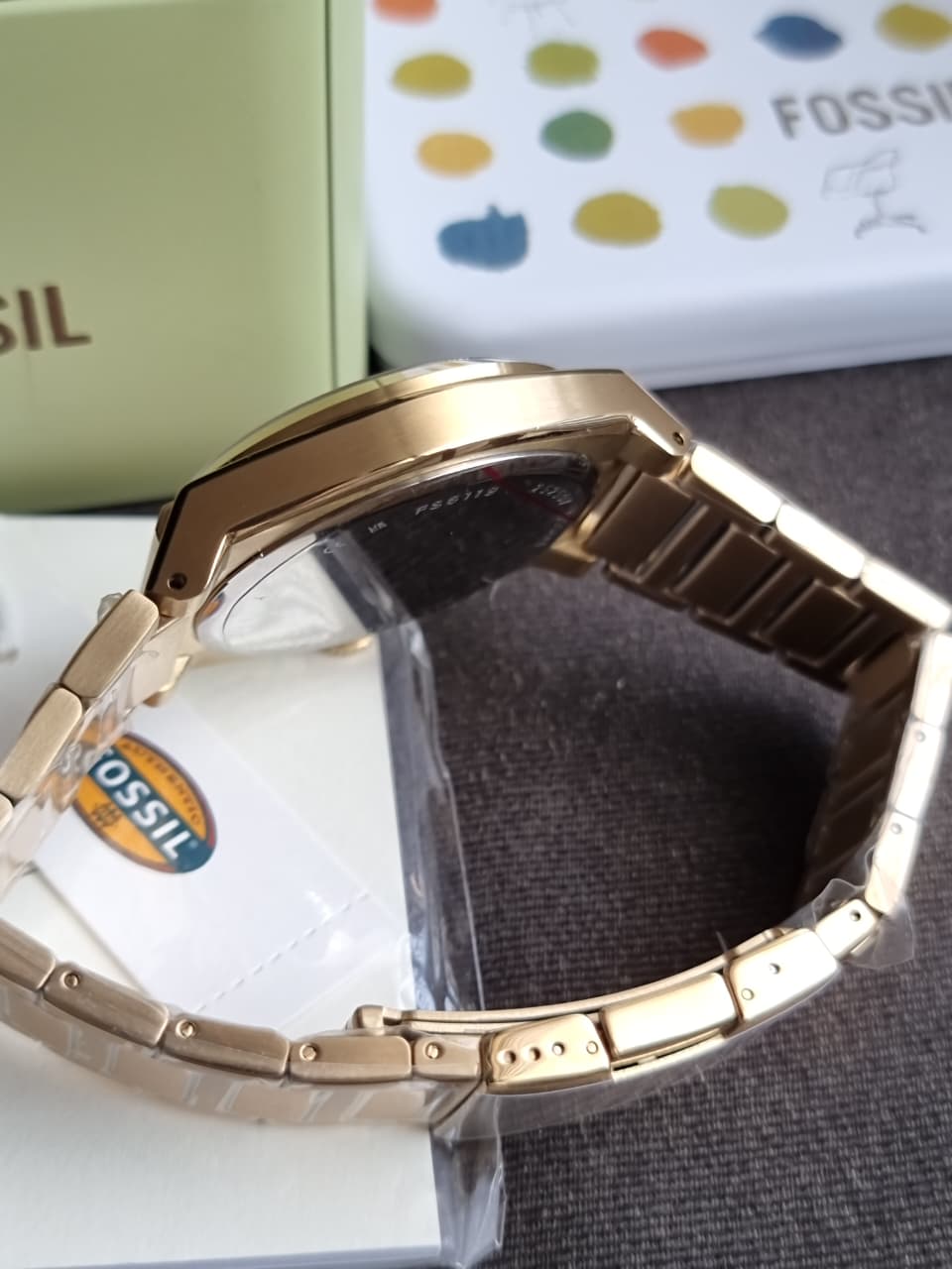 Fossil Everett Chronograph Quartz Gold Dial Men's Watch FS6119