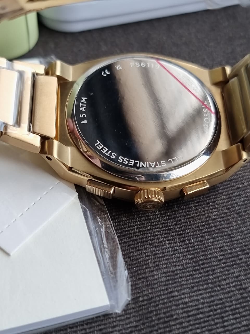 Fossil Everett Chronograph Quartz Gold Dial Men's Watch FS6119