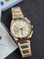 Fossil Everett Chronograph Quartz Gold Dial Men's Watch FS6119