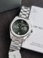 Emporio Armani Federico Silver Stainless Steel Green Dial Quartz Watch for Gents - AR11640