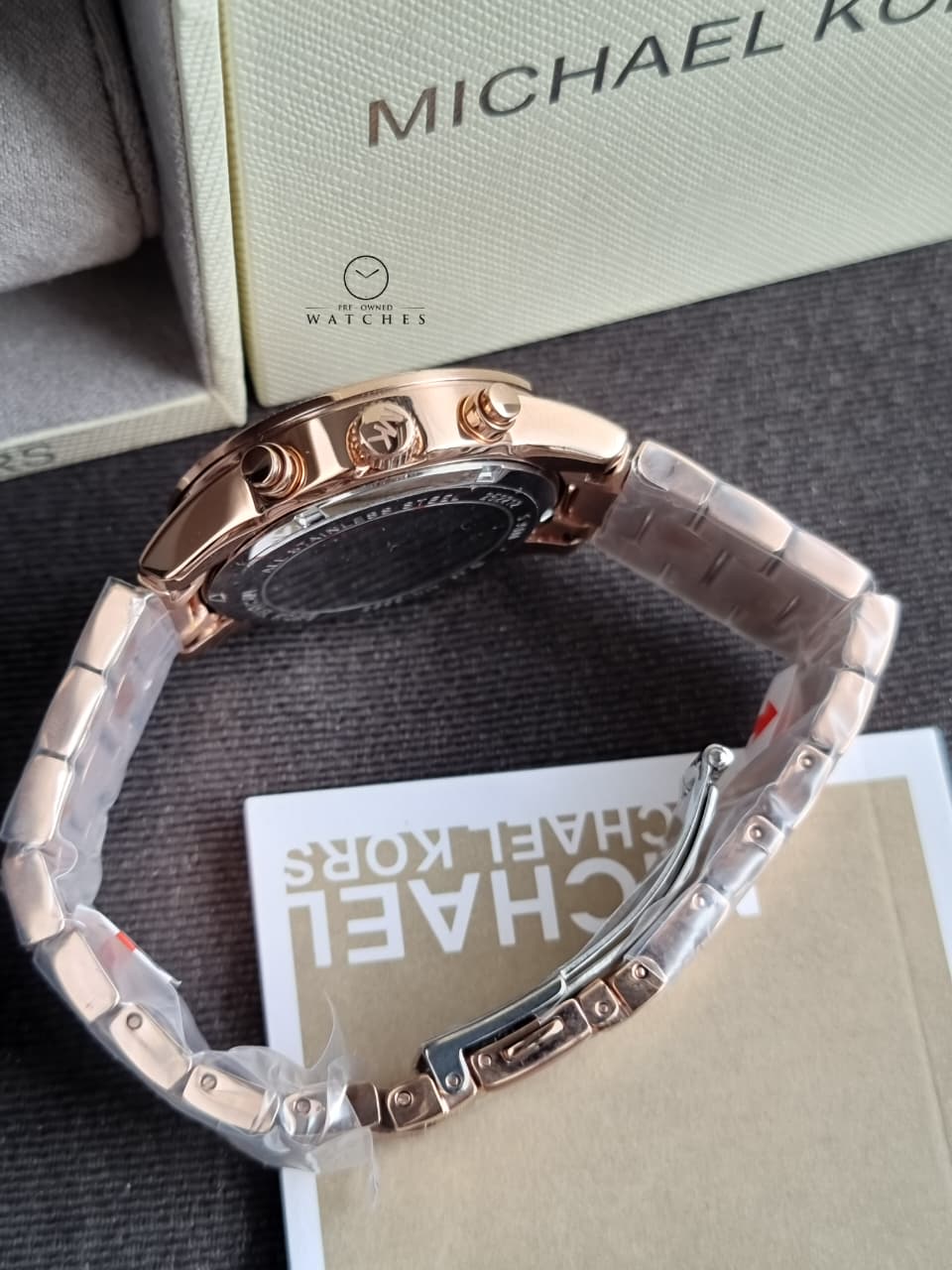 Michael Kors MK6598 Ladies Watch Gold Tone Chronograph Steel 38mm