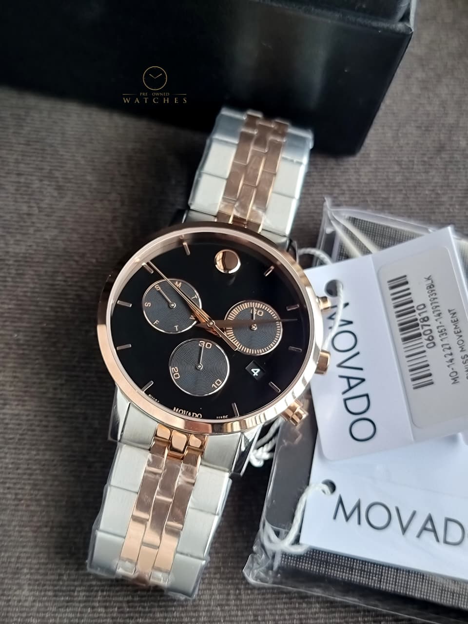 Movado 0607845 Men's Watch Iconic Museum Dial Swiss Quartz