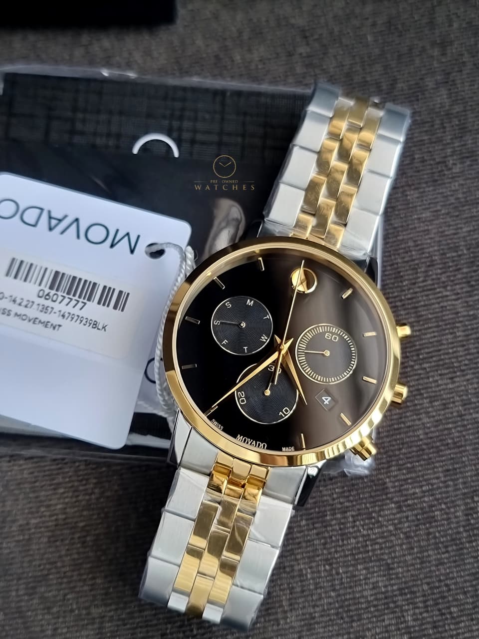 Movado Museum Classic 0607777 Black Dial Stainless Steel Watch