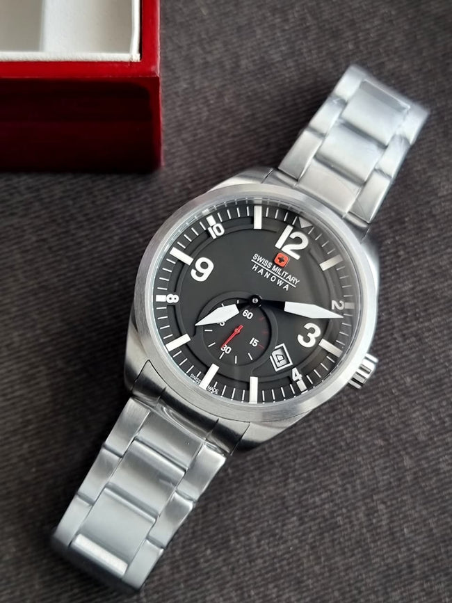 Swiss Military 06-5246 Men's Watch Black Dial Steel Bracelet 41mm Main Image