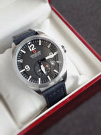 Swiss Military 06-5246 Watch Classic Black Dial Leather Men's Watch