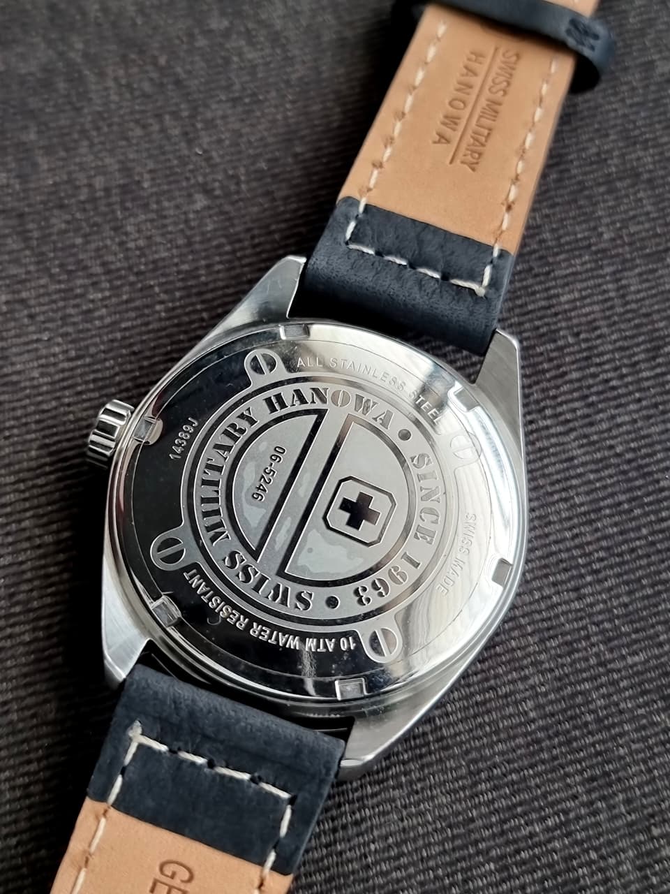 Swiss Military 06-5246 Watch Classic Black Dial Leather Men's Watch