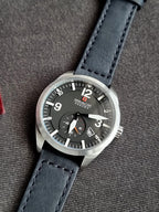 Swiss Military 06-5246 Watch Classic Black Dial Leather Men's Watch