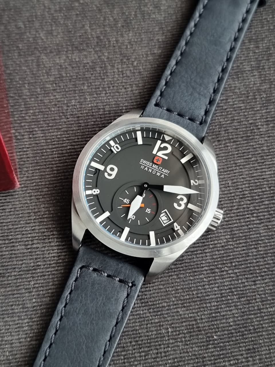 Swiss Military 06-5246 Watch Classic Black Dial Leather Men's Watch
