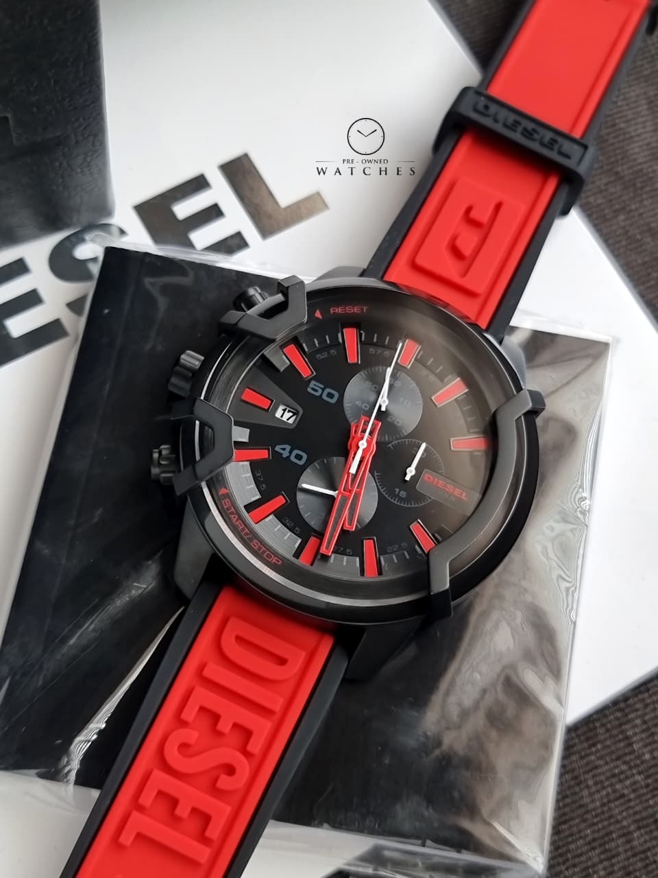 Diesel DZ4530 Men's Watch Chronograph Black Dial Steel 45mm