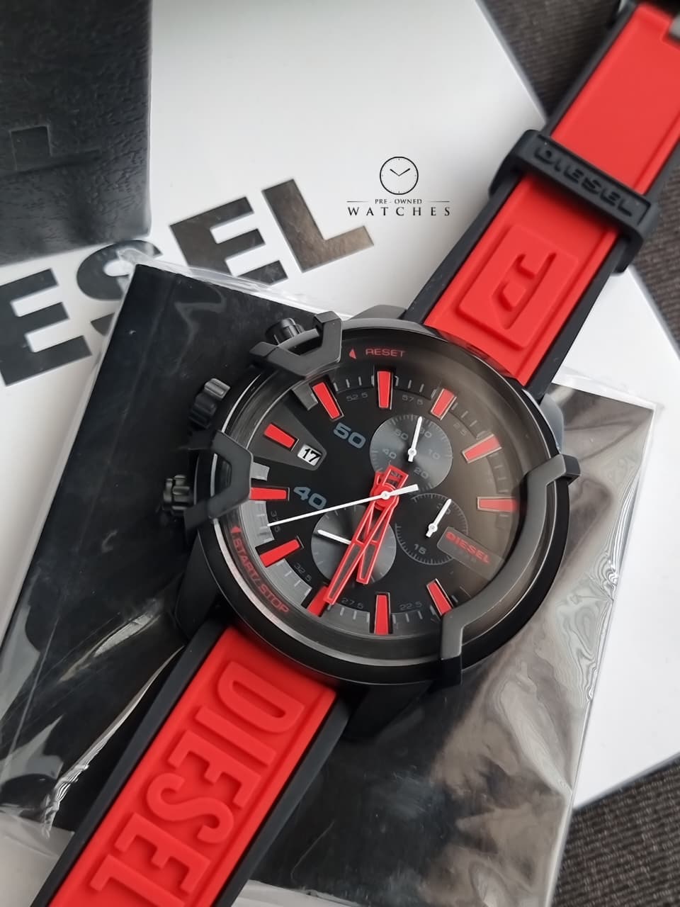 Diesel DZ4530 Men's Watch Chronograph Black Dial Steel 45mm