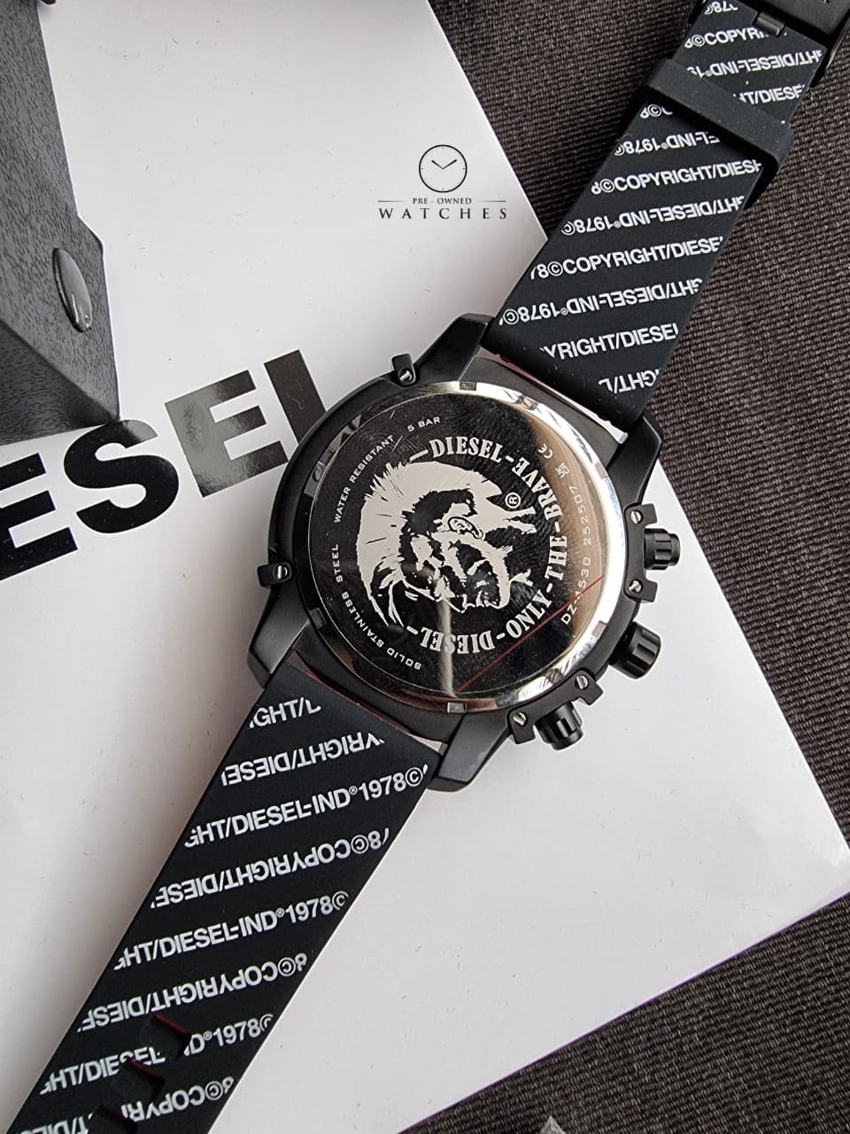 Diesel DZ4530 Men's Watch Chronograph Black Dial Steel 45mm