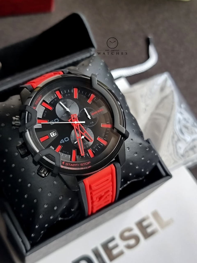 Diesel DZ4530 Men's Watch Chronograph Black Dial Steel 45mm Hover Image