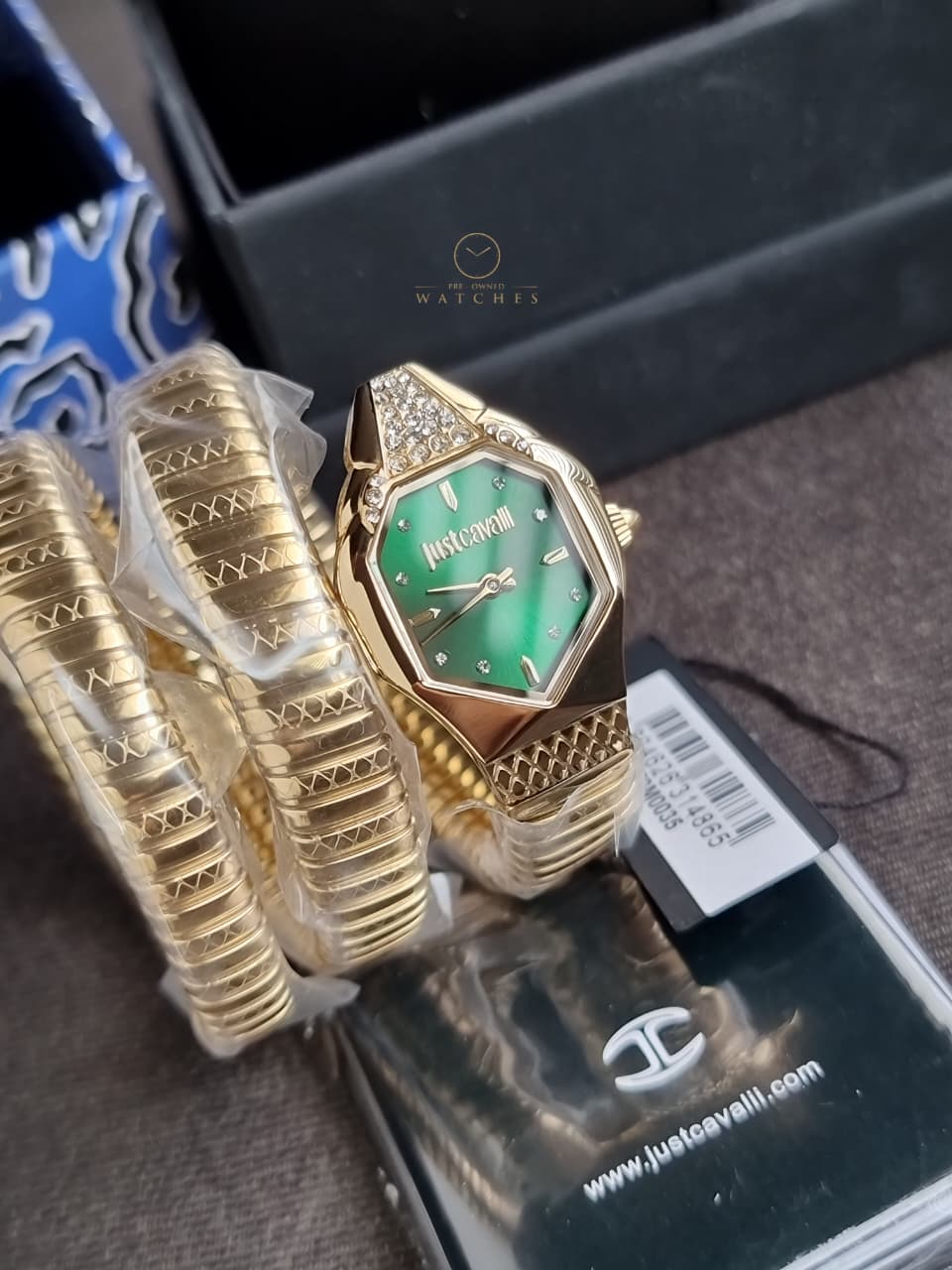 Just Cavalli Women's Watch JC1L370M0035 Green Dial Steel Bracelet