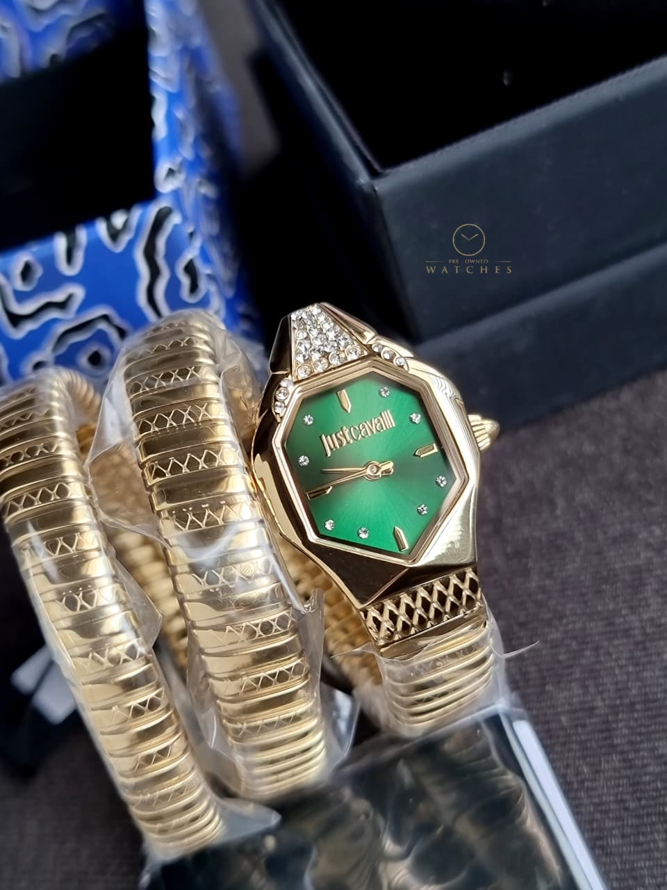 Just Cavalli Women's Watch JC1L370M0035 Green Dial Steel Bracelet