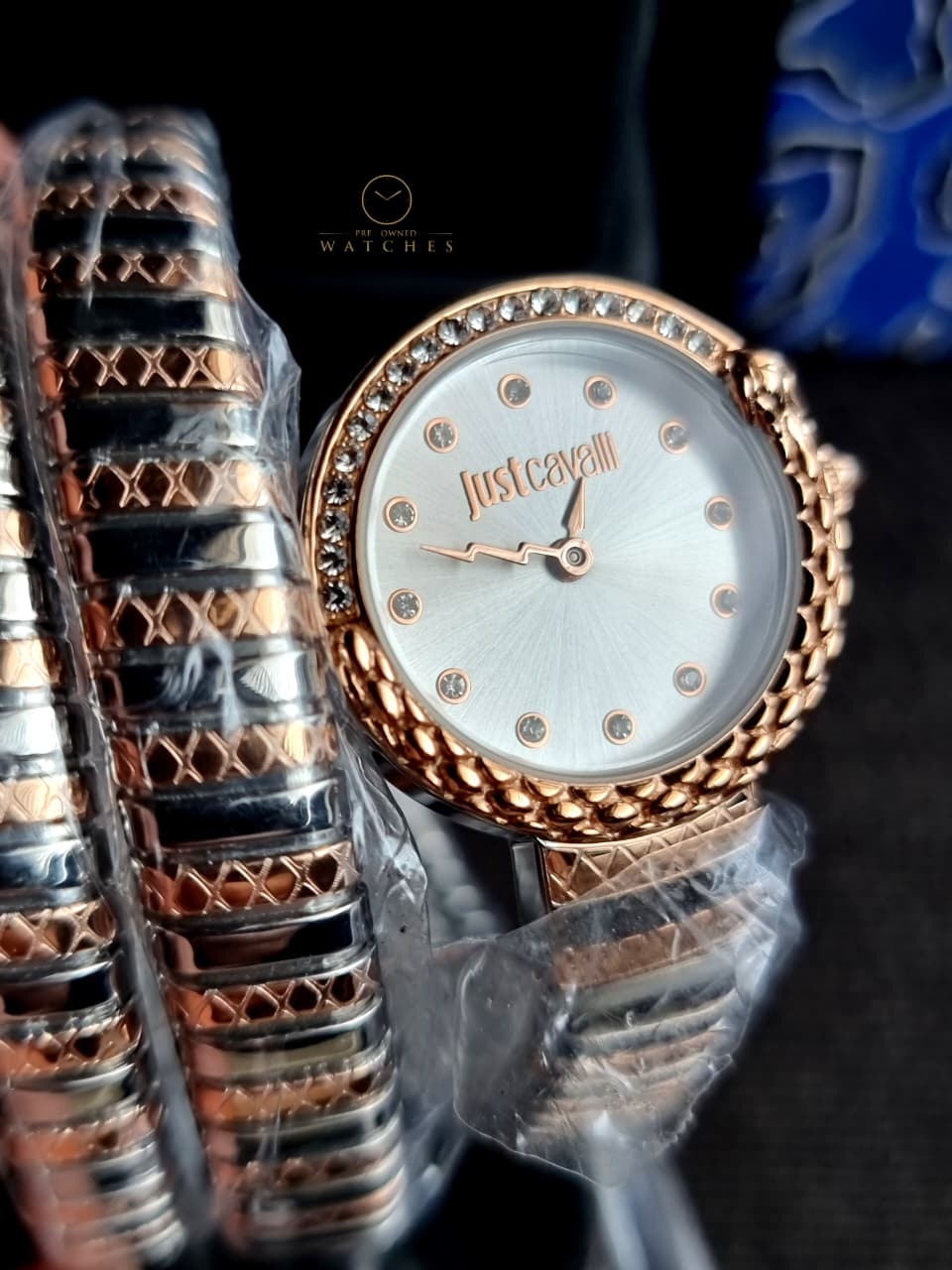 Just Cavalli JC1L302M0065 Enchanting Snake Women's Watch Silver Dial
