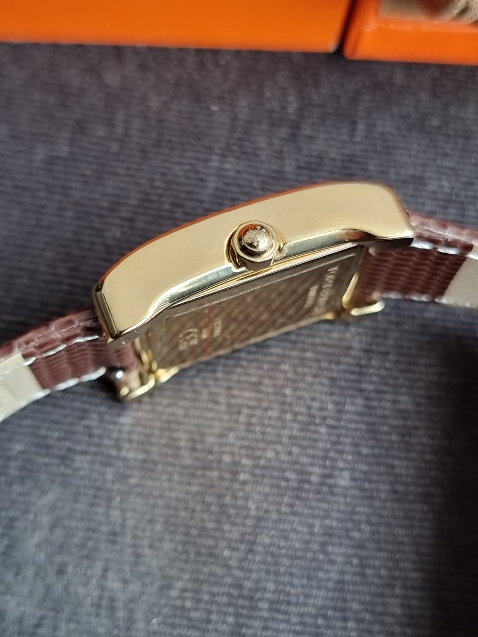 Tory Burch TBW1073 Women's Watch Mother of Pearl Dial Gold (Strap After Market)
