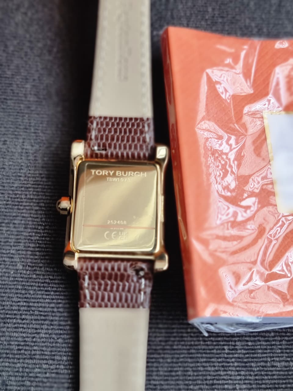 Tory Burch TBW1073 Women's Watch Mother of Pearl Dial Gold (Strap After Market)