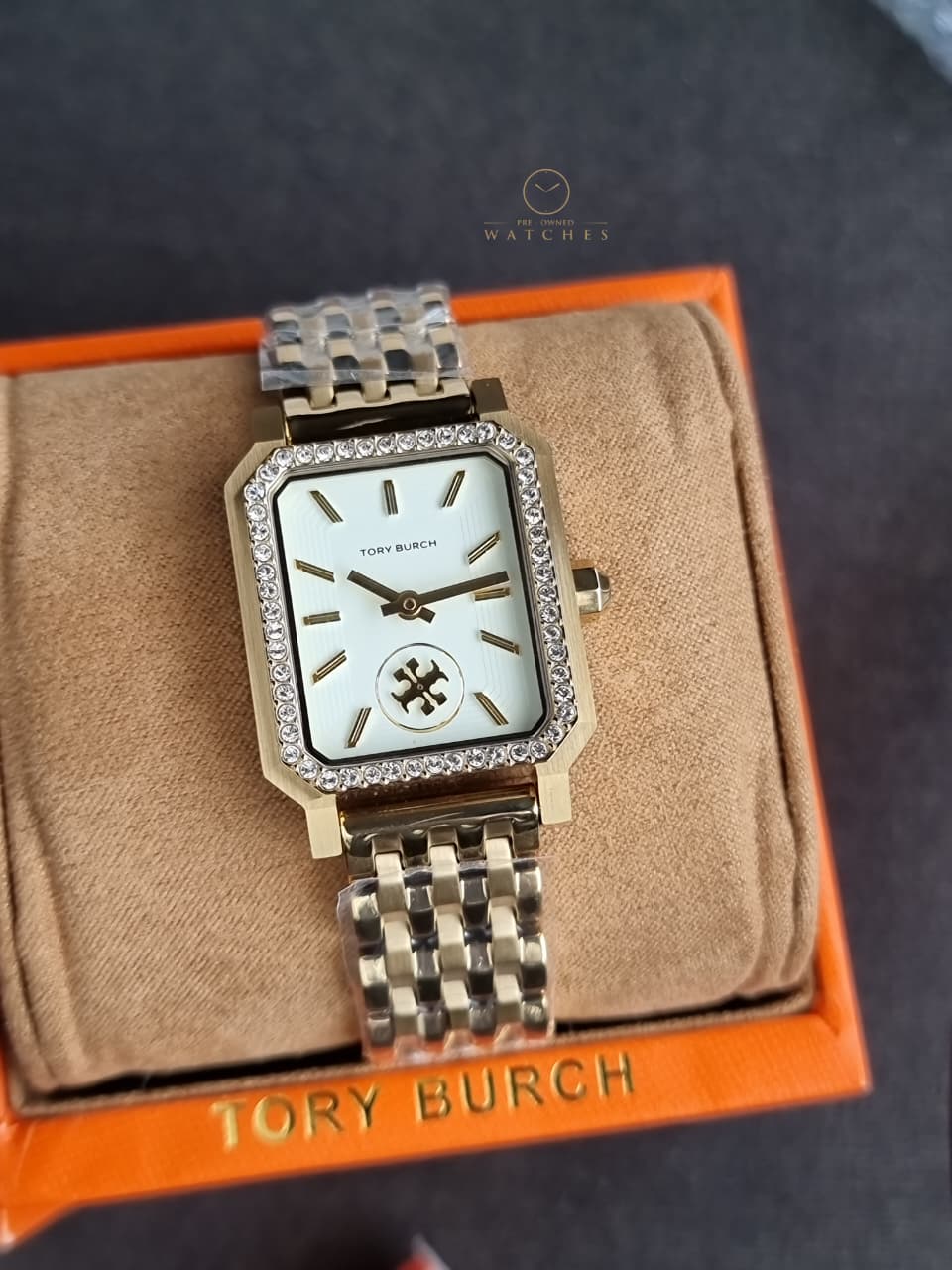 Tory Burch TBW1513 Robinson Ladies Watch Cream Dial Gold Bracelet