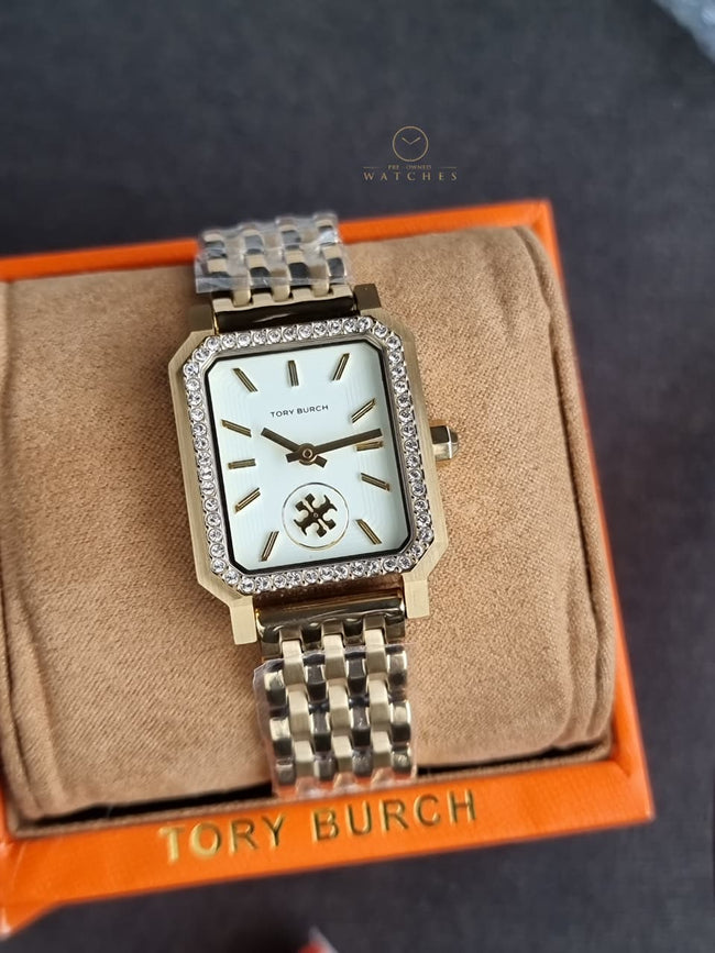 Tory Burch TBW1513 Robinson Ladies Watch Cream Dial Gold Bracelet Main Image