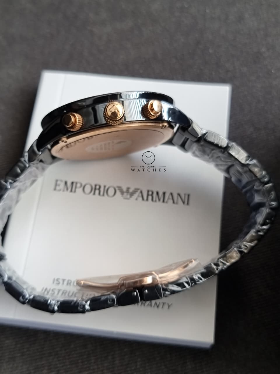Emporio Armani Men’s Analogue Quartz Stainless Steel Black 43mm Watch AR70002