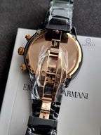 Emporio Armani Men’s Analogue Quartz Stainless Steel Black 43mm Watch AR70002