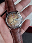Vintage Rado Brown Dial Automatic Watch 34mm Men's Stainless Steel