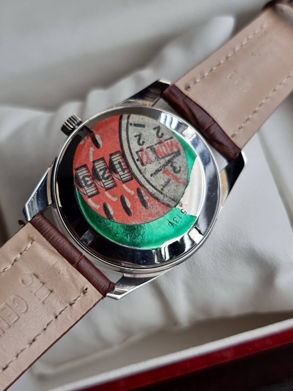 Vintage Rado Brown Dial Automatic Watch 34mm Men's Stainless Steel