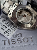 Tissot T127.407.11.091.01 Gentleman Powermatic 80 Silicum Metal Band Men Watch