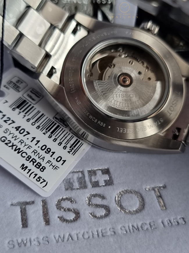 Tissot T127.407.11.091.01 Gentleman Powermatic 80 Silicum Metal Band Men Watch Main Image