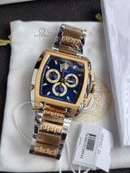 Versace Dominus VE6H00723 Men's Watch – Blue Dial Chronograph, Two-Tone Stainless Steel, Quartz