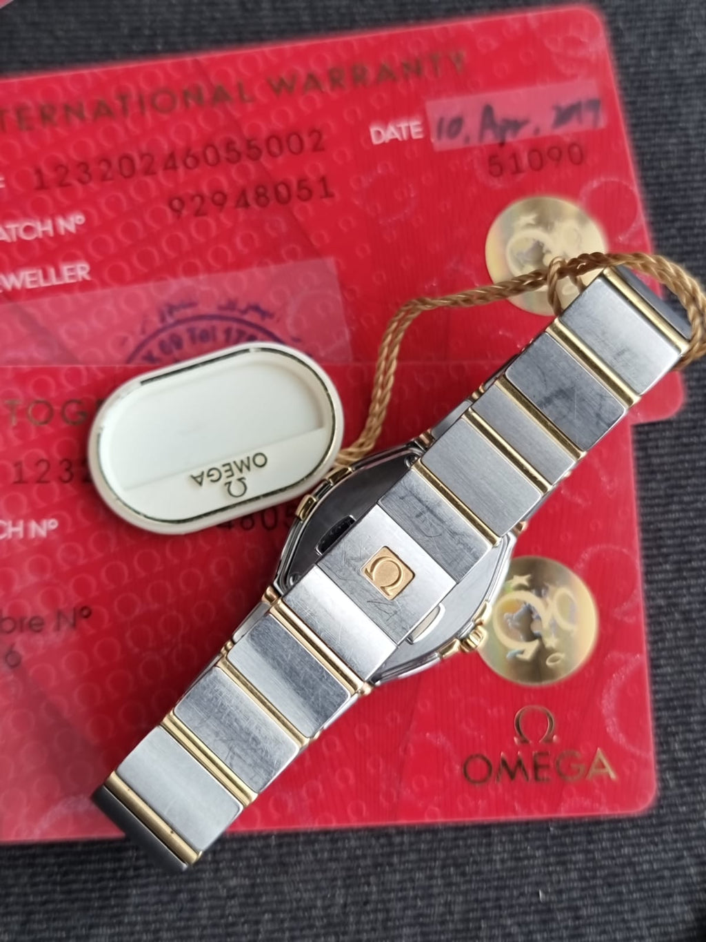 Omega Constellation 24mm Two-Tone Women's Watch Mother of Pearl Dial