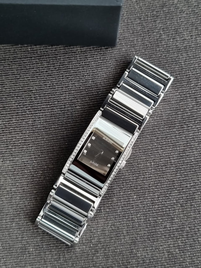 Rado R20759752 Women's Watch – Black Dial, Ceramic & Stainless Steel, Quartz, 30mm Hover Image
