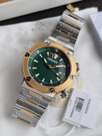 Versace Greca Logo Diver VE8G00524 Men's Watch – Green Dial, Two-Tone Stainless Steel, Quartz