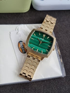 Fossil LE1217 Nick Jonas Machine Luxe Gold Watch Malachite Dial