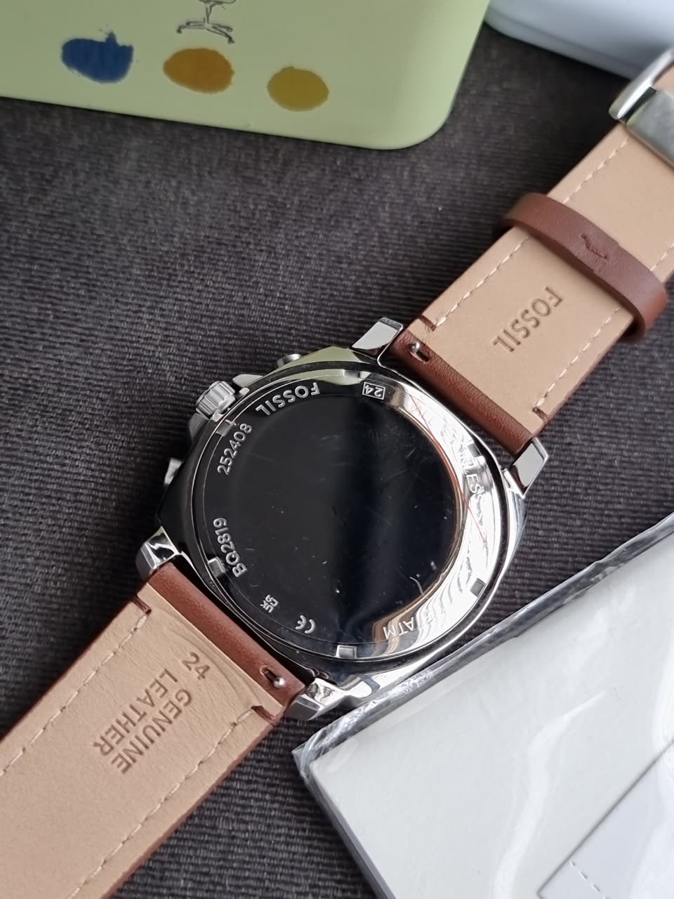 Fossil Privateer BQ2819 Men's Watch – Chronograph, Brown Leather Strap, Stainless Steel, Quartz