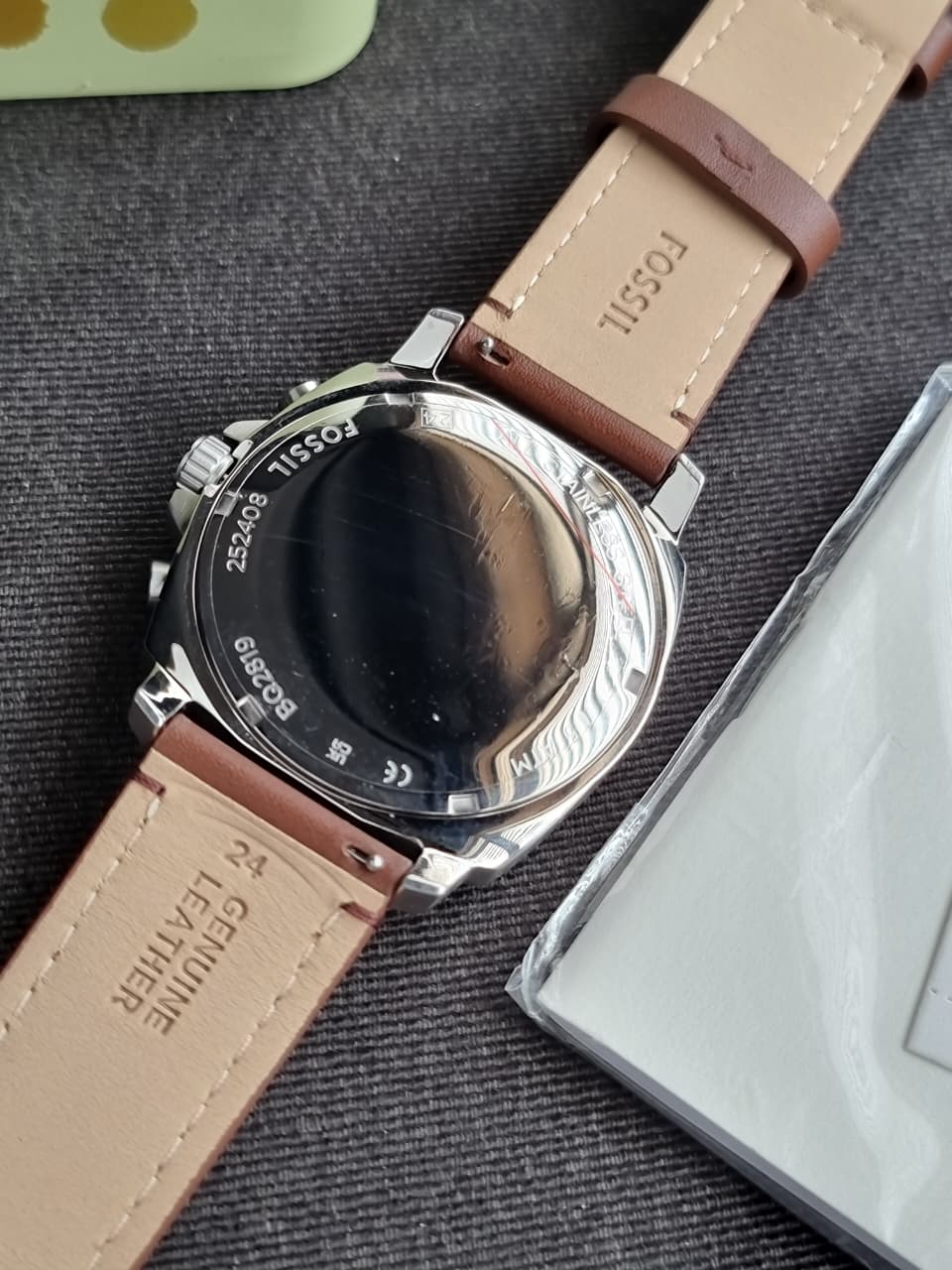 Fossil Privateer BQ2819 Men's Watch – Chronograph, Brown Leather Strap, Stainless Steel, Quartz