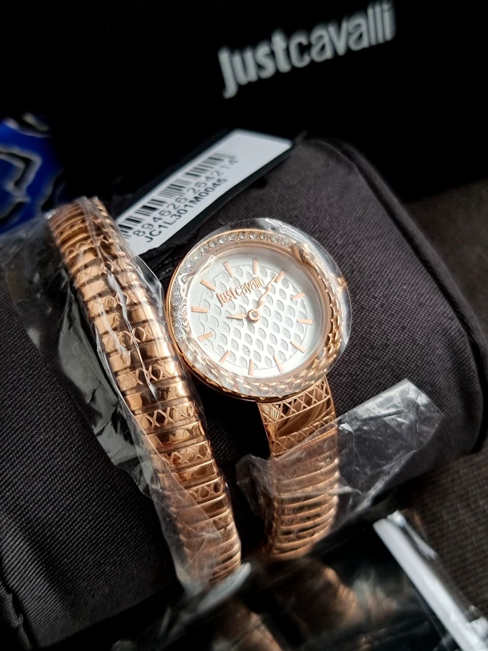 Just Cavalli Signature Snake JC1L301M0045 Women's Watch – Rose Gold Stainless Steel, Quartz